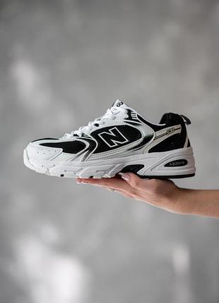 Женские кроссовки new balance 530 черно-белые с сеткой стильные повседневные для женщин 39