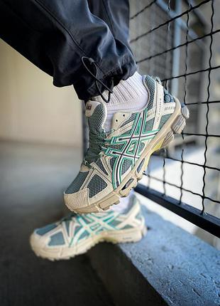 Мужские кроссовки asics gel kahana 8 beige green, комфортные и надежные кроссы для активного отдыха асикс 41