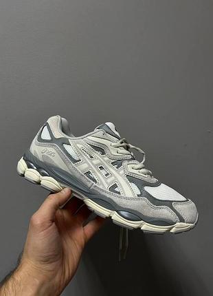 Мужские кроссовки asics gel nyc для мужчин серые легкие удобные текстиль асиксы гель ник 41