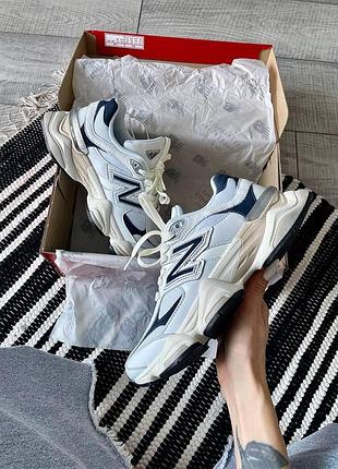 Жіночі кросівки нью беланс new balance 9060 шкіряні білого кольору