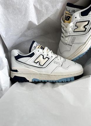 Женские кроссовки new balance 550 повседневные стильные белые кожа для женщин нью беланс ньюбики 42