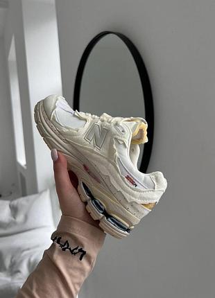 Женские кроссовки new balance 2002r белые легкие и спортивные нью баланс 2002r 40