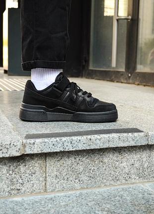 Мужские кроссовки adidas forum для мужчин адики удобные легкие кеды адидас черные 45