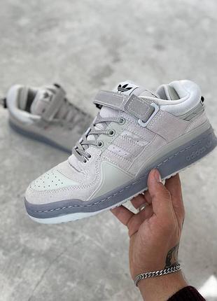 Кроссовки adidas forum x bad bunny серые для мужчин форумы удобные легкие