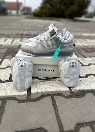 Adidas forum x bad bunny для мужчин кроссы форумы серые удобные легкие 37