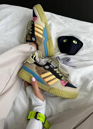 Жіночі кросівки adidas forum low x bad bunny замшеві повсякденні для жінок 37