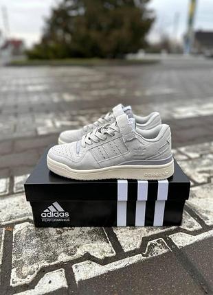 Адидас форум женские белые замшевые кроссовки adidas forum 84 low адики 37