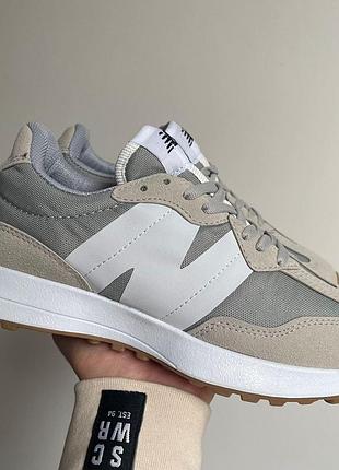 Женские кроссовки new balance 327 серые замшевые для женщин стильные нью беланс