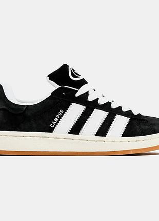 Замшеві жіночі кросівки чорні adidas campus 00s адіки для жінок адидас 39