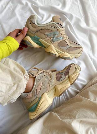 Женские кроссовки new balance 9060 cream pink, кроссовки с амортизацией и современным бежевым дизайном 38