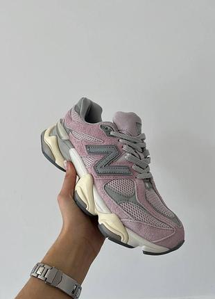 Розового цвета кроссы new balance 9060 женские замшевые нью беланс 38
