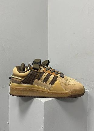 Adidas forum x bad bunny для мужчин кроссы форумы бежевые удобные легкие 45