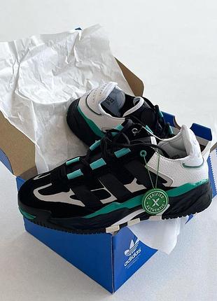 Чоловічі кросівки adidas niteball чорні кеди адіки зручні шкіра/текстиль