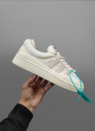 Мужские кеды adidas campus x bad bunny beige campus для мужчин белые замша удобные адидас 39