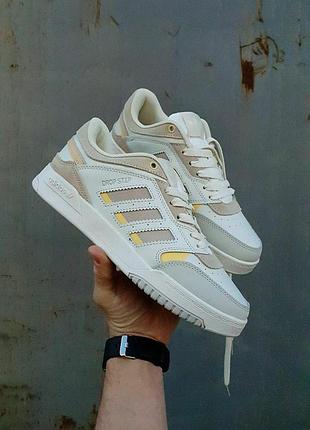 Жіночі кросівки adidas drop step білі шкіряні зручні легкі для жінок адідас