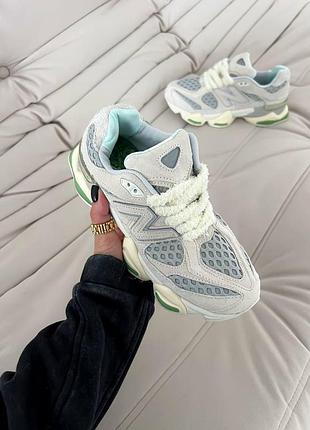 Жіночі кросівки нью беланс new balance 9060 шкіряні білого кольору
