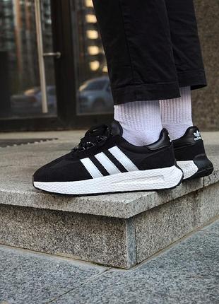 Чорні чоловічі кросівки adidas retropy e5 для чоловіків адідас зручні повсякденні замша