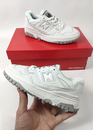 Кроссовки new balance 550 для женщин белые стильные повседневные ньюбики