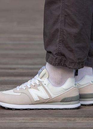 Мужские кроссовки new balance 574 серые с классическим дизайном нью баланс