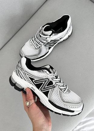 Жіночі кросівки new balanve 860 v2 sil кроси нью беланс для жінок легкі зручні ньюбіки сітка\шкіра сірі