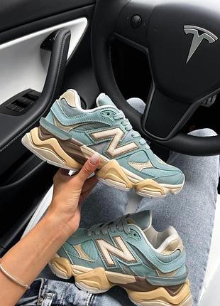 Нью беланс жіночі кроси new balance 9060 замшеві голубі для жінок
