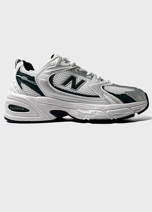 Жіночі кросівки new balance 530 білі шкіряні з сіткою для жінок модні повсякденні