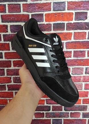 Мужские кроссовки adidas drop step кроссы адидас дроп степ адики для мужчин удобные замша легкие черные 46