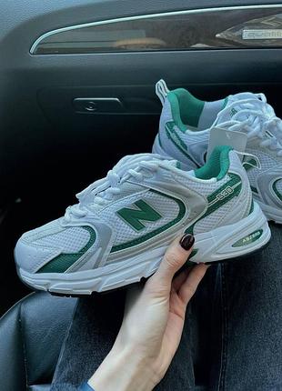 Женские белые кожаные кроссовки new balance 530 с сеткой для женщин стильные для повседневной жизни