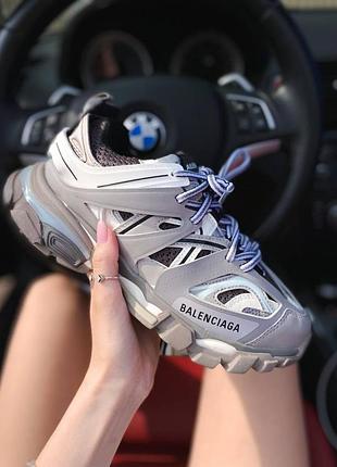 Кросівки balenciaga track 3.0 для жінок сірі якісні брендові стильні