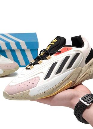 Мужские кроссовки adidas ozelia кроссы адидас для мужчин адики удобные белые замша/сетка повседневные стильные 41