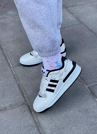 Жіночі кросівки adidas forum шкіра білі адідас форум адіки кроси для жінок повсякденні модні 45