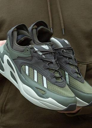 Кроссовки adidas ozmorph haki для мужчин серые, кожа, и сетка, легкие и комфортные 41