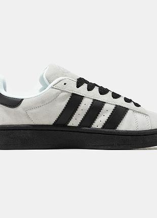 Мужские кроссовки adidas campus кроссы для мужчин серые замша удобные стильные 44