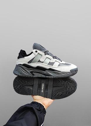 Кроссовки adidas niteball для мужчин кеды адики удобные кожа серые 45