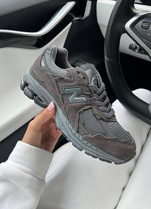 New balance 2002r женские кроссовки серые стильные замшевые для женщин повседневные 38