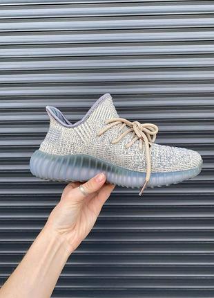 Кроссовки adidas yeezy boost 350 бежевые тканевые для женщин легкие изики адидас 38