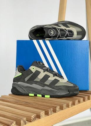Кеды adidas niteball черные для мужчин удобные кожа/текстиль 44