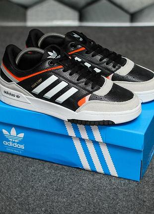 Кроси adidas drop step зручні для чоловіків чорні кеди адіки шкіра