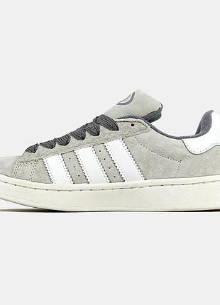 Мужские кроссовки adidas campus серые удобные замша кеды адики 39