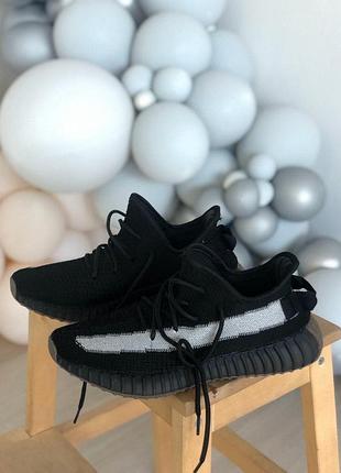 Мужские кроссовки adidas yeezy boost черные удобные легкие повседневные текстиль изики для мужчин адики