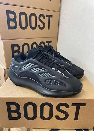 Жіночі кросівки adidas yeezy boost 700 v3 чорні ізі 700, кроси ізики для жінок трендові повсякденні адідас тканинні легкі