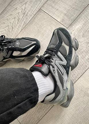 Жіночі замшеві кросівки new balance 9060, зручні та стильні нью беланс кроси для жінок сірого кольору