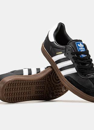 Кроссовки adidas для мужчин самба удобные замша легкие кеды адидас черные 44