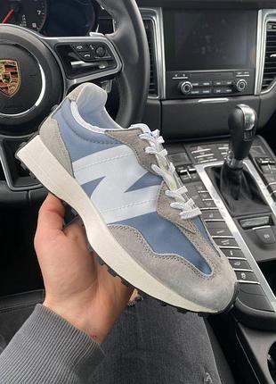 New balance 327 женские кроссовки серые замшевые стильные повседневные 42