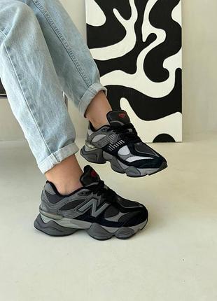 Кроссовки женские new balance 9060 black, модные спортивные кроссы нью баланс 37