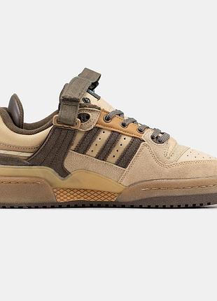 Мужские кроссовки adidas forum x bad bunny для мужчин легкие удобные форумы бежевые 44