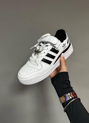 Жіночі кросівки adidas forum білі шкіряні для жінок модні адідас форум адіки повсякденні кроси 43