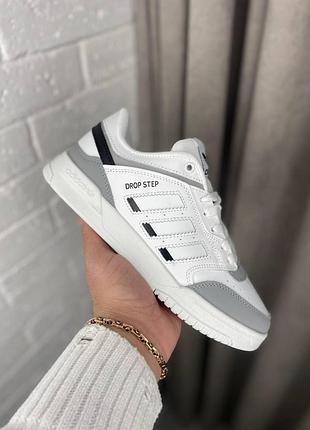 Жіночі кросівки adidas drop step білі шкіряні зручні для жінок адідас