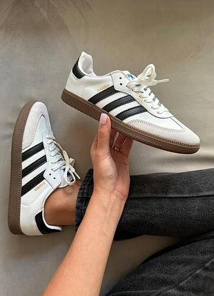 Белые кроссы adidas samba для женщин, стильные и удобные адидас самба на каждый день 41