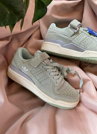 Адідас форум замшеві жіночі кросівки adidas forum 84 low сірого кольору адіки